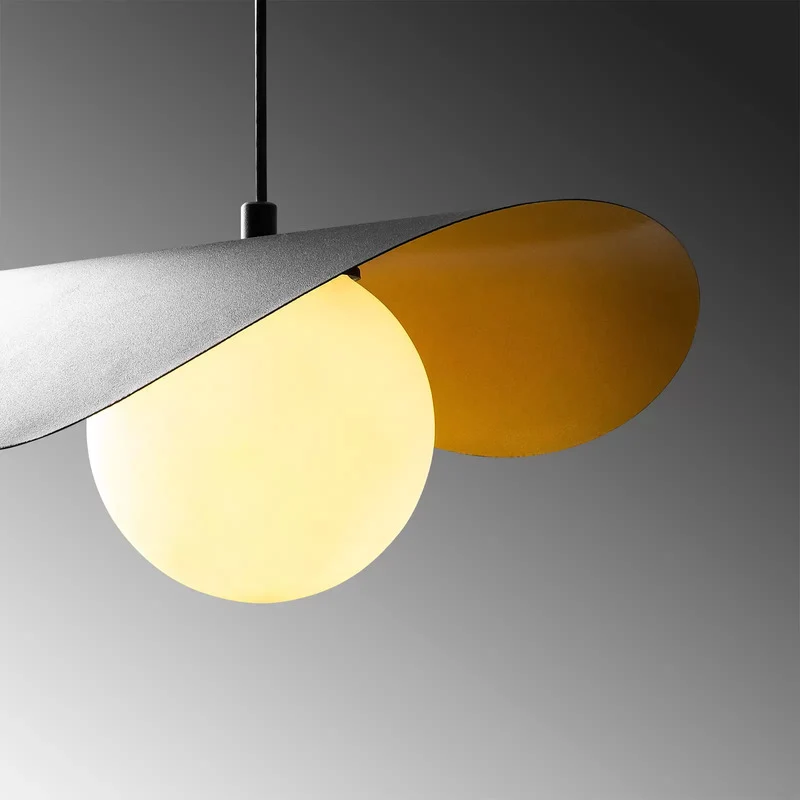 B-Ware Hängelampe Vatoz Hängeleuchte Deckenlampe Lampe 2866 1-flammig schwarz Opalglas