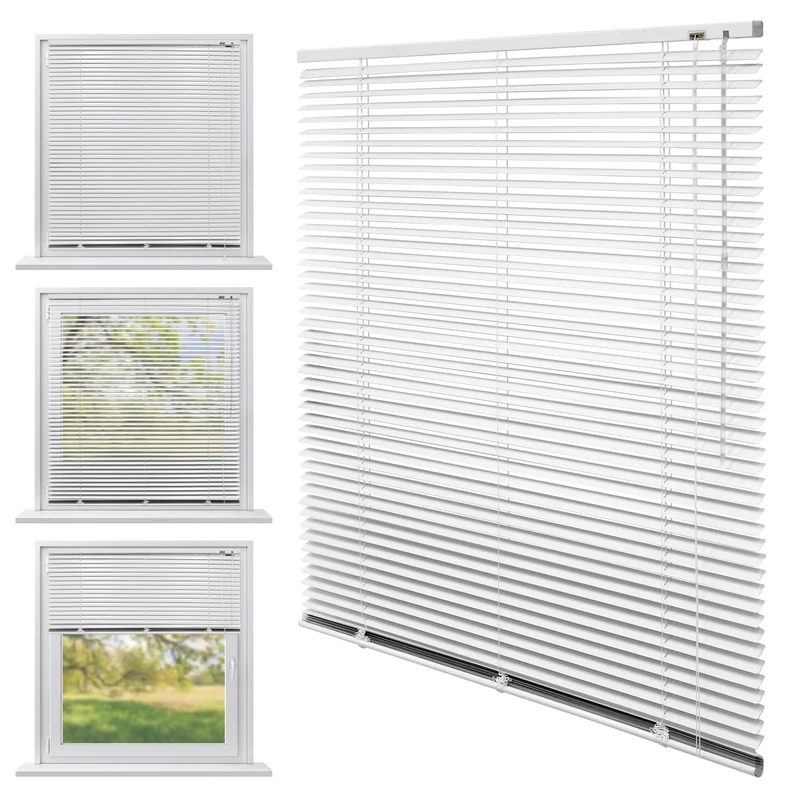 Aluminium Jalousie 60x175 cm Weiß inkl. Montagematerial