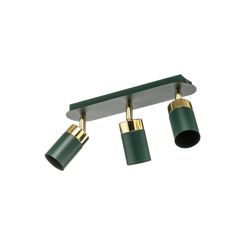 B-Ware Eko-Light Deckenstrahler Joker LED Strahler dimmbar grün gold 3-flammig 45x6cm