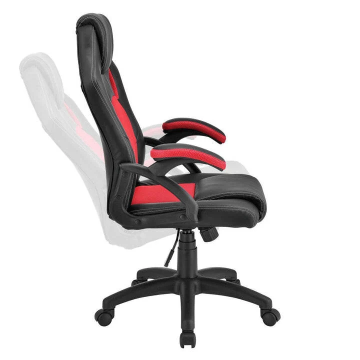 B-Ware Racing Schreibtischstuhl Montreal ergonomisch gepolstert Rot höhenverstellbar