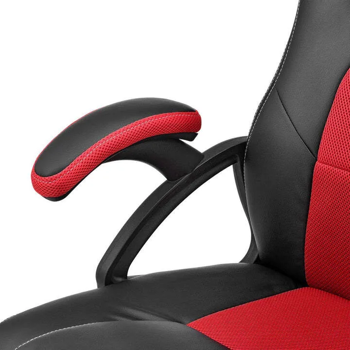 B-Ware Racing Schreibtischstuhl Montreal ergonomisch gepolstert Rot höhenverstellbar