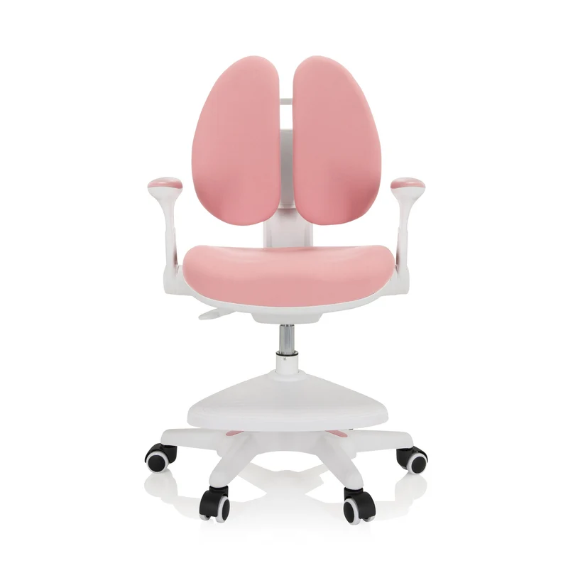 B-Ware hjh OFFICE Kinderstuhl Schreibtischstuhl KID WING Kindermöbel Stoff rosa