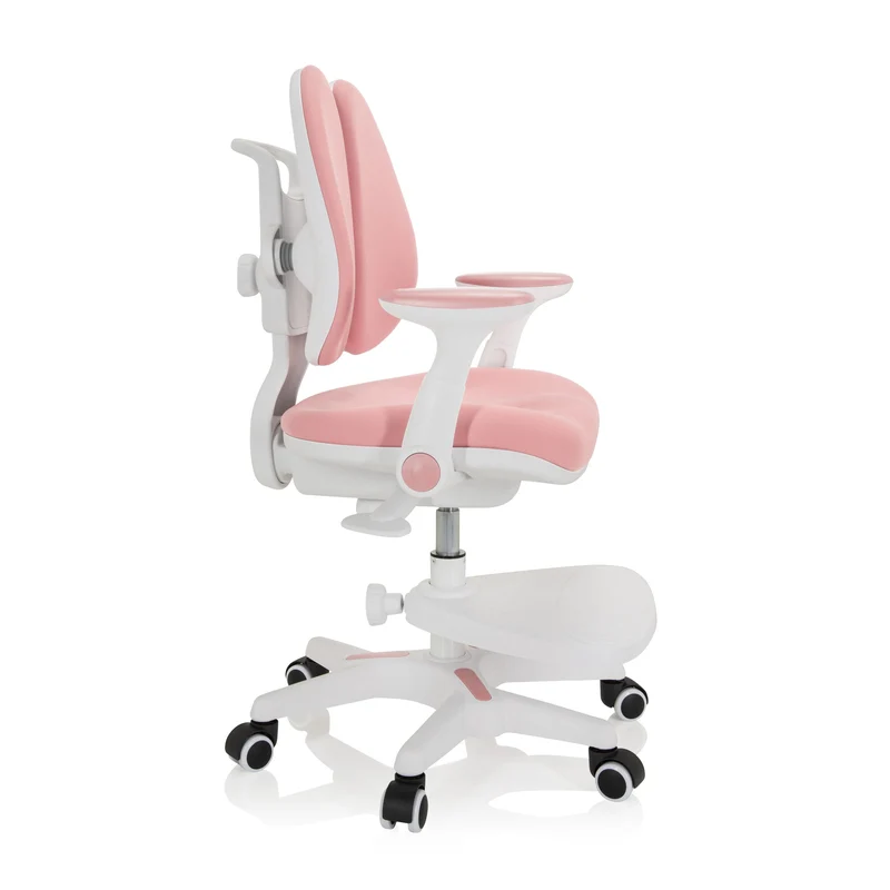 B-Ware hjh OFFICE Kinderstuhl Schreibtischstuhl KID WING Kindermöbel Stoff rosa