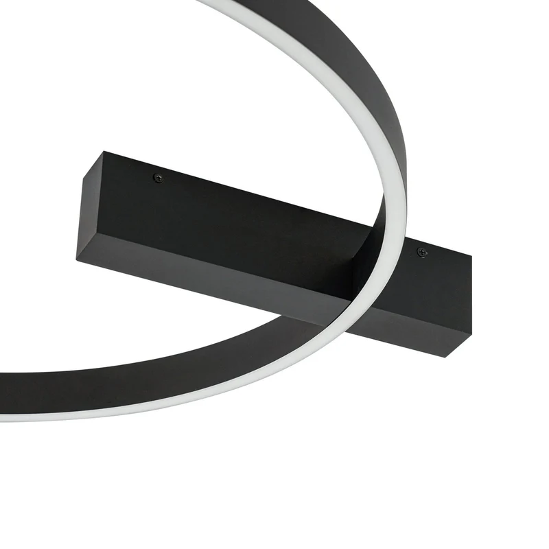 B-Ware Lucande Deckenlampe Deckenleuchte LED Isalin schwarz dimmbar CCT 60 cm