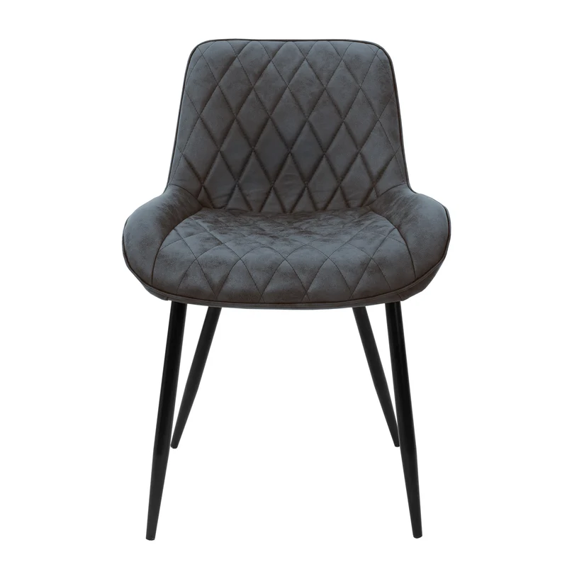 4er Set Esszimmerstühle Anthrazit Kunstlederbezug Küchenstuhl Lounge Wohnzimmer