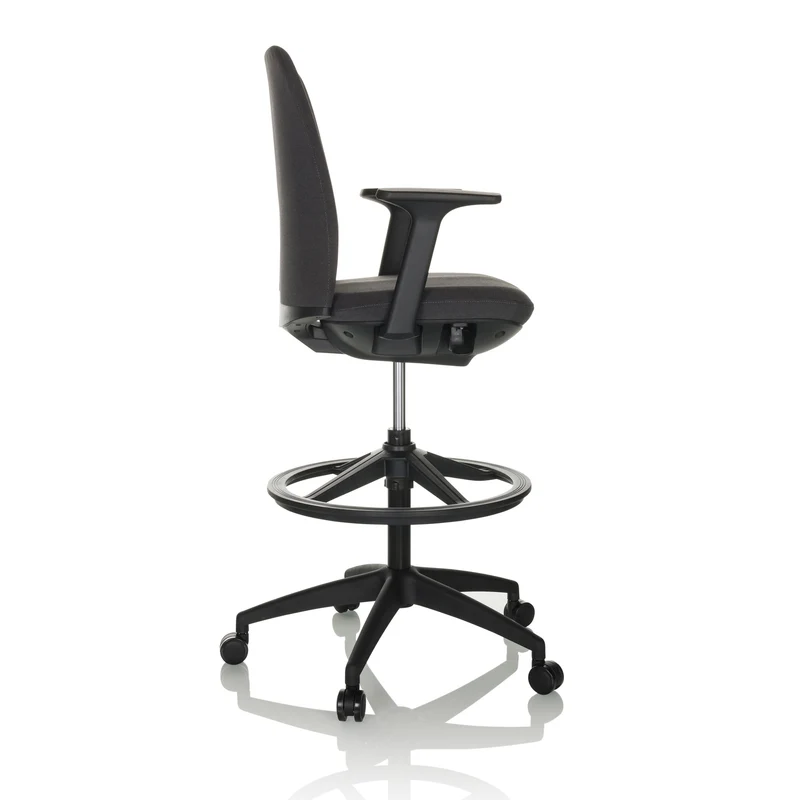 B-Ware hjh OFFICE Arbeitsstuhl Counterstuhl Drehstuhl NESTORA WORK Stoff schwarz