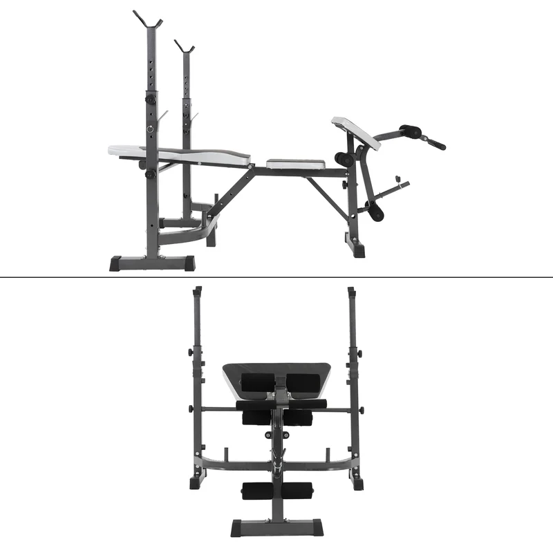 Multifunktion Hantelbank mit Ablage anthrazit aus Metall bis 255 kg