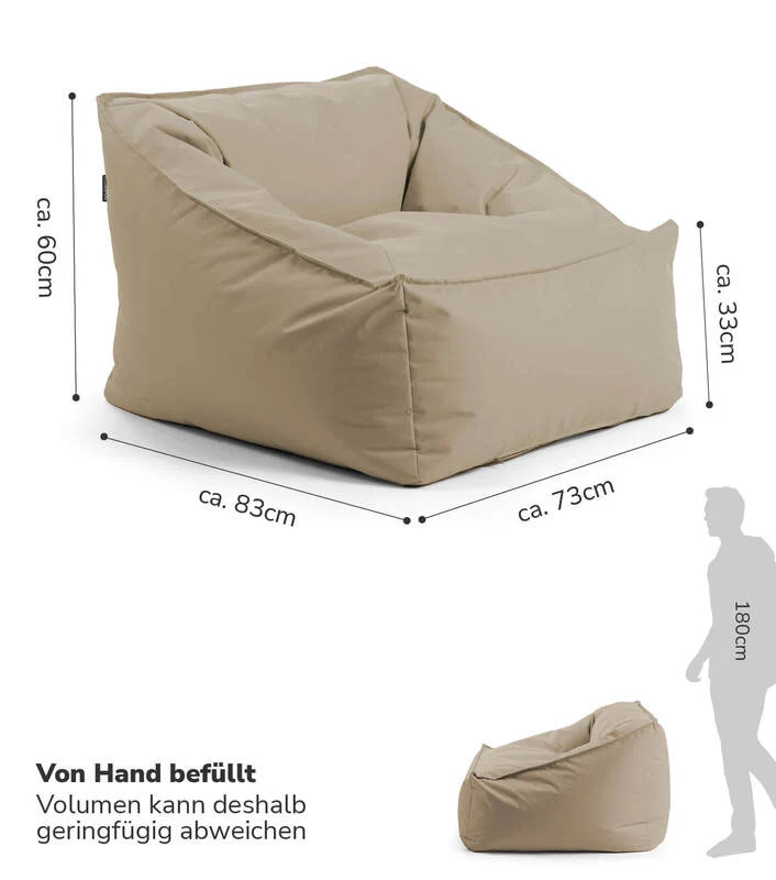 B-Ware mokebo Gartensessel 'Der Sunnyboy', Bean Bag mit Füllung oder Outdoor Sitzsack