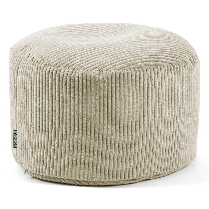 B-Ware mokebo Pouf 'Der Faule Lenz' Hocker Sitzhocker Fußhocker Cord 40x60 cm beige XL