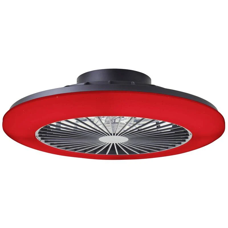 B-Ware Brilliant Salerno LED Deckenleuchte 49cm mit Ventilator dimmbar Schwarz