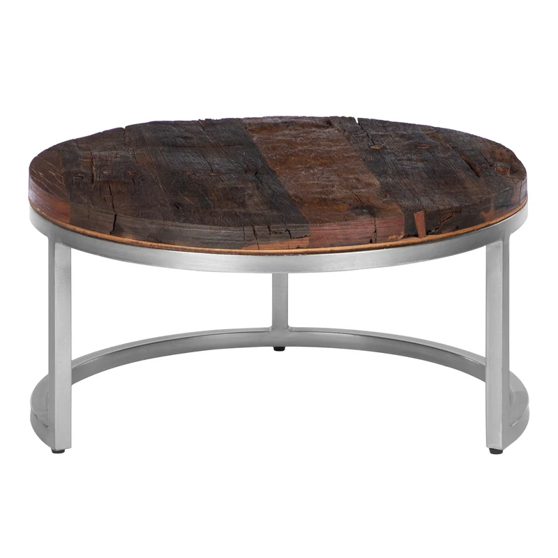 Couchtisch Ø 70x35 cm Natur aus Akazienholz WOMO-Design