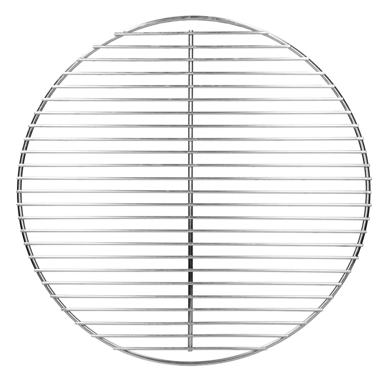 ECD Germany | Grillrost rund mit abnehmbaren Griffen Ø 44,5 cm Edelstahl, Outdoor Grillplatte robust für Gasgrill Holzkohlegrill BBQ Feuerstelle