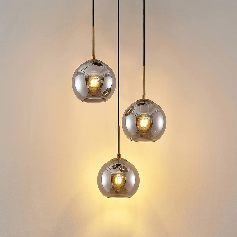 B-Ware Lindby Jurian Pendelleuchte Deckenlampe Wohnzimmerlampe 3 Flamming Bronze Sm746