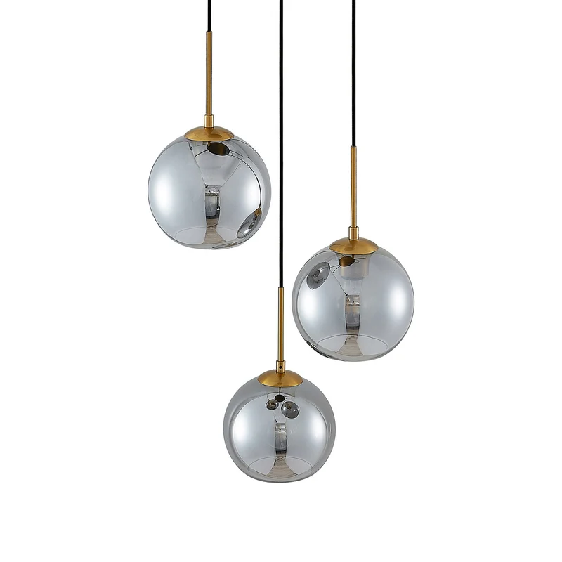 B-Ware Lindby Jurian Pendelleuchte Deckenlampe Wohnzimmerlampe 3 Flamming Bronze Sm746
