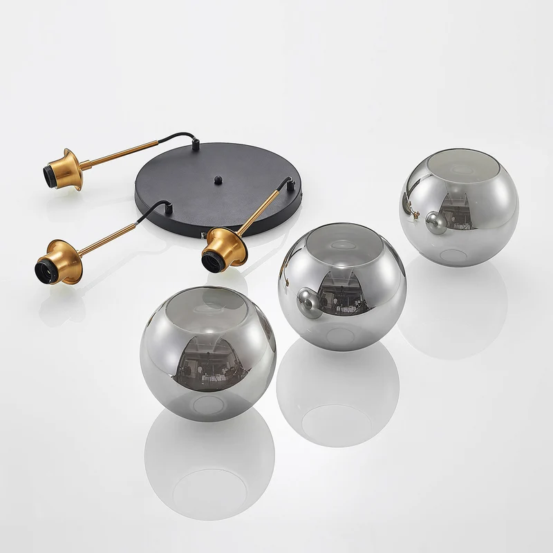 B-Ware Lindby Jurian Pendelleuchte Deckenlampe Wohnzimmerlampe 3 Flamming Bronze Sm746