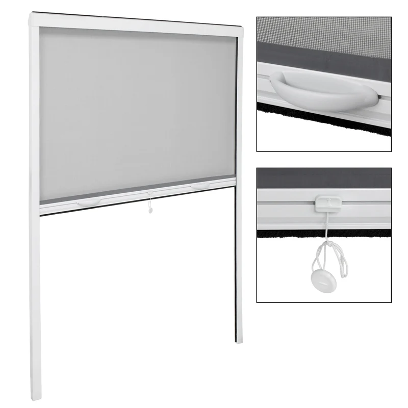 Insektenschutzrollo für Fenster 160x160 cm Weiß