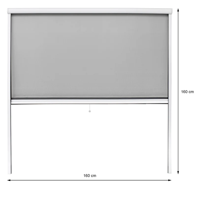 Insektenschutzrollo für Fenster 160x160 cm Weiß