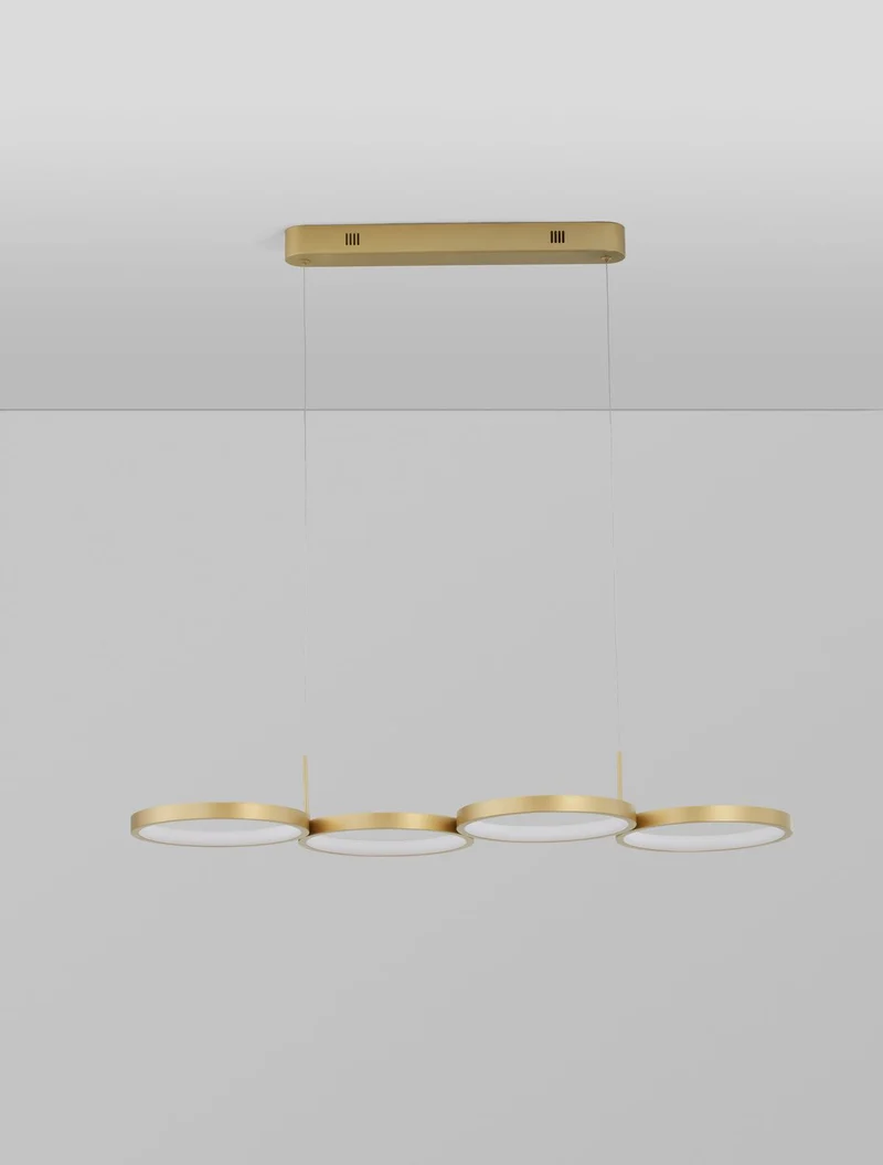 B-Ware Nova Luce Hängeleuchte Hängelampe MAGNUS LED Messing Warmweiß dimmbar 41 W La361