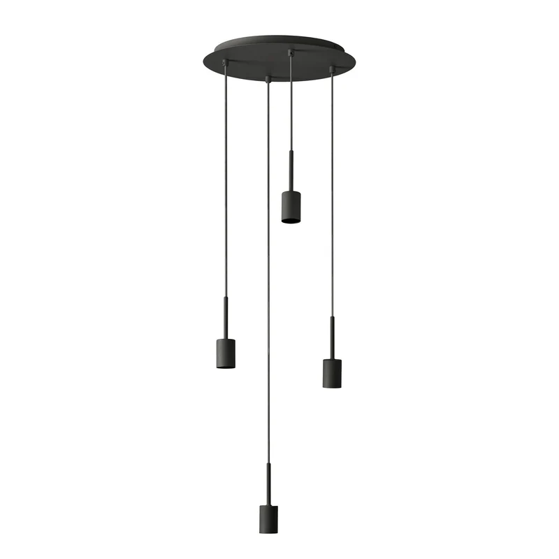 B-Ware OSRAM Pendelleuchte Hängelampe Decor Needle Plate Anthrazit 4-flammig E27 LED