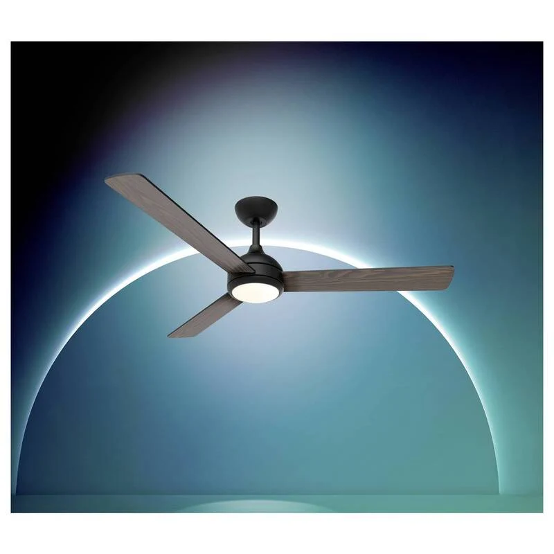 B-Ware Philips LED Deckenventilator 32W mit Fernbedienung Dimmbar Braun 170m³/h schwarz