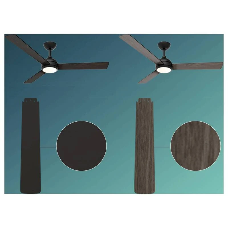 B-Ware Philips LED Deckenventilator 32W mit Fernbedienung Dimmbar Braun 170m³/h schwarz