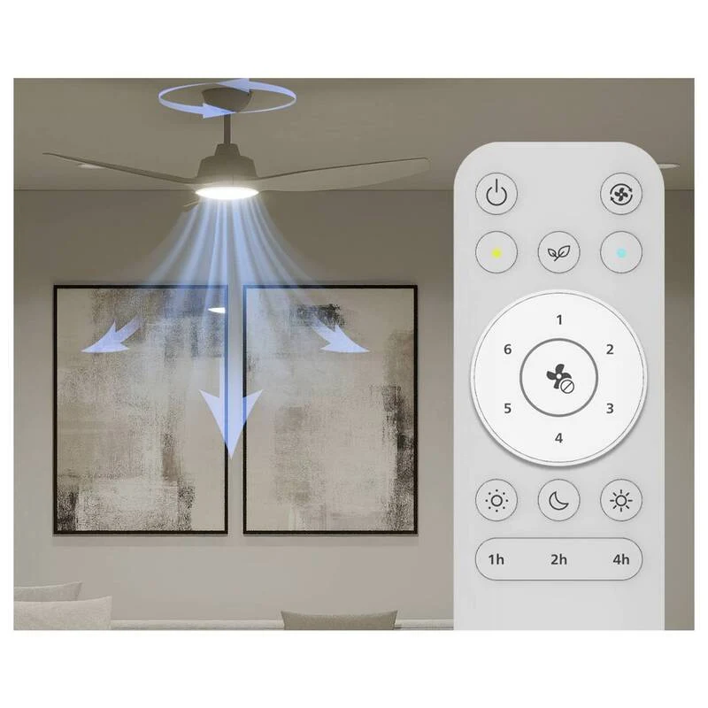B-Ware Philips Deckenventilator Ventilator LED Licht Weiß Fernbedienung Wohnzimmer
