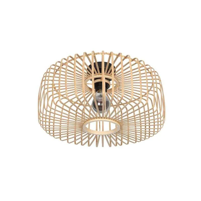 B-Ware Steinhauer Deckenleuchte Bloeba LED Lampe Hängelampe dimmbar Holz natur Ø40cm