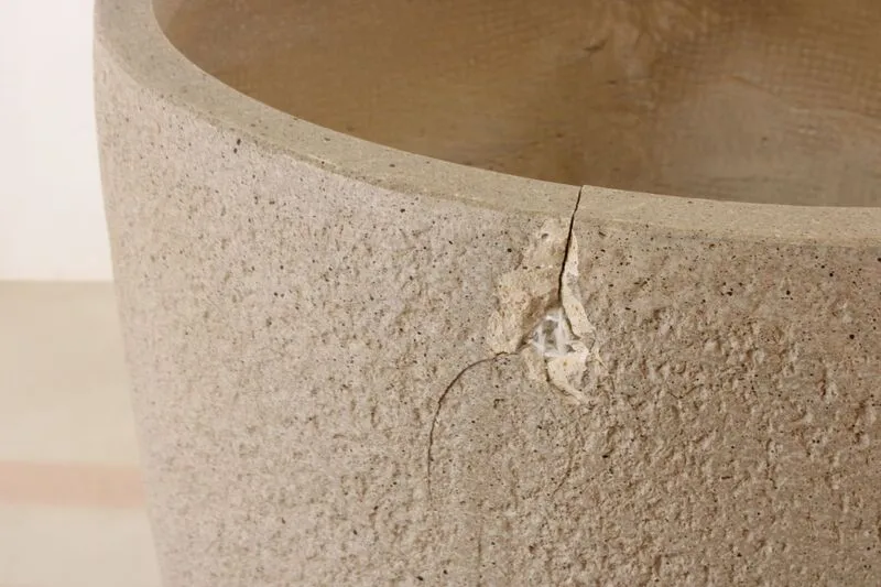 Pflanztopf Beige 45,5cm x 45,5cm x 45cm Pflanzgefäß für Innen und Außenbereich