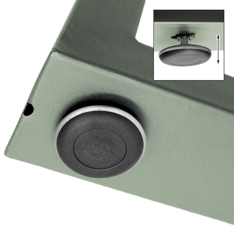 B-Ware Tischbeine Tischgestell 2er Set Trapez-Design 60x72 cm Steingrau aus Stahl