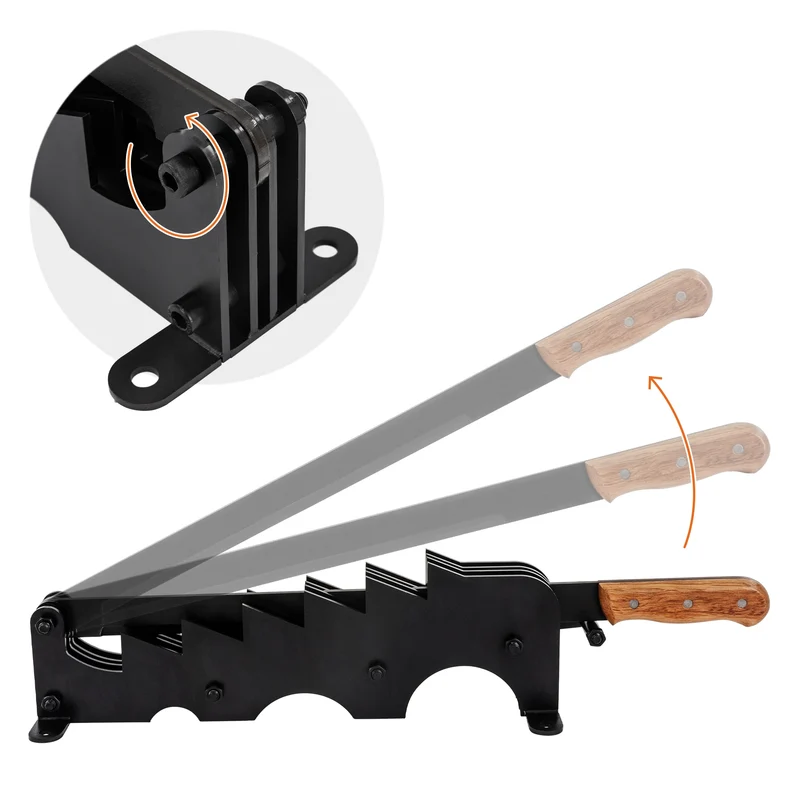 B-Ware Spanmesser Handholzspalter mit Holzgriff schwarz inkl. Montagematerial manueller Holzspalter