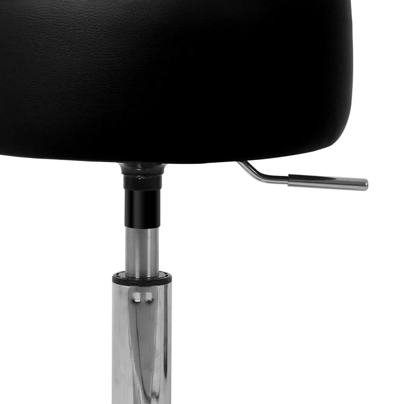 Sitzhocker Ø 33 cm Schwarz aus verchromter Stahl ML-Design