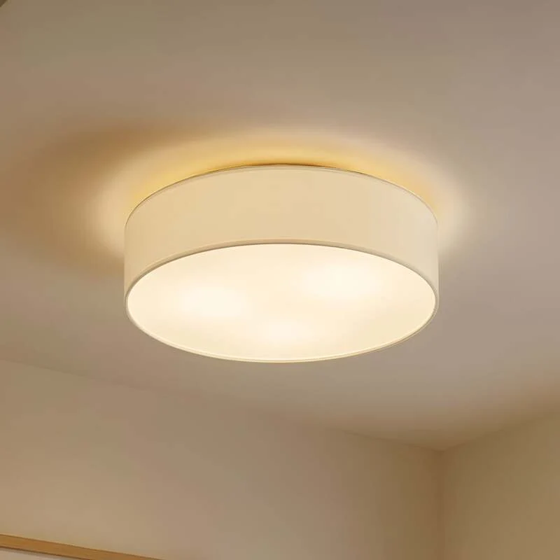 B-Ware Lindby Deckenleuchte Sebatin LED Lampe Leuchte Deckenlampe dimmbar creme Ø50cm