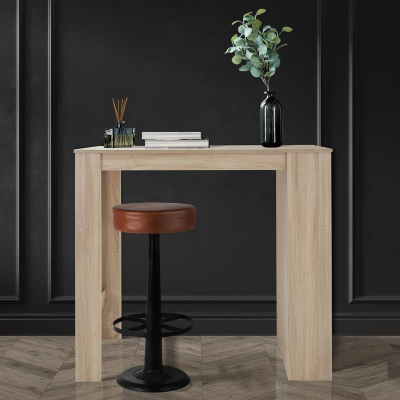 Bartisch mit 3-stufigem Regal 117x106x57 cm Sonoma-Eiche aus Holz ML-Design