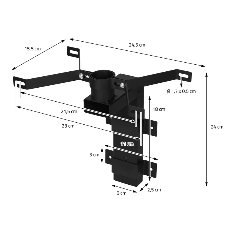 Briefkasten US Mailbox inkl. Wandhalterung Grau aus Aluminium ML-Design