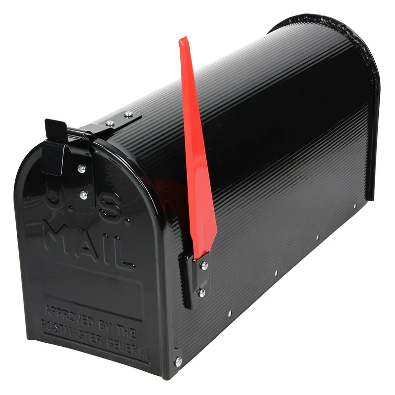 Briefkasten US Mailbox inkl. Wandhalterung Schwarz aus Aluminium ML-Design