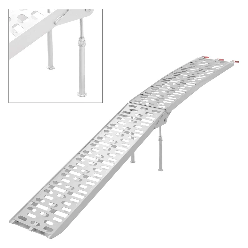 Auffahrrampe 2er Set mit Standfüßen aus Aluminium bis 340kg
