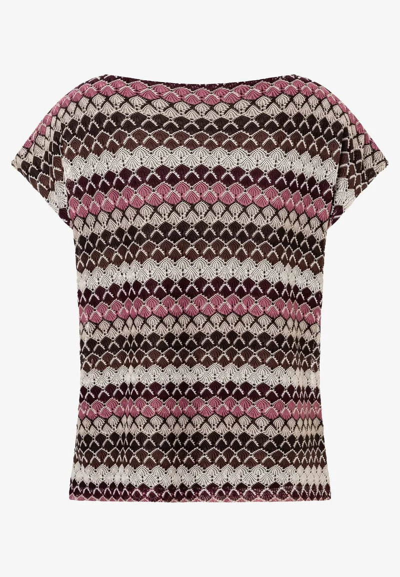 T-Shirt mit Wellen-Dessin