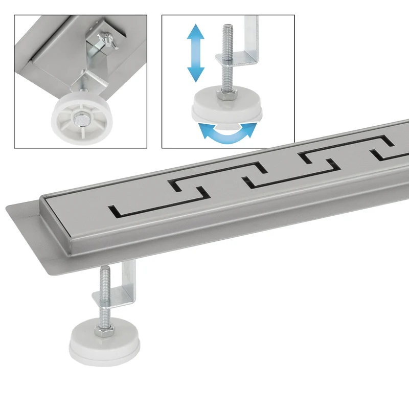 ML-Design Duschrinne geschlitzt 100cm Silber aus Edelstahl