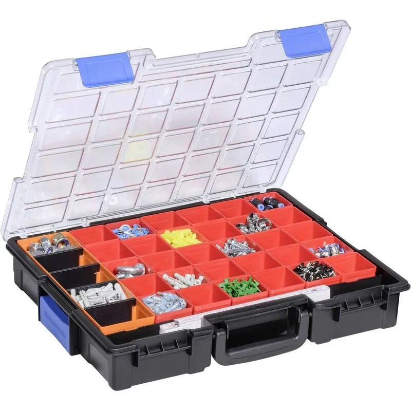 B-Ware Allit Sortimentskoffer EuroPlus Pro K44/36 Werkzeugkoffer 36 Fächer schwarz