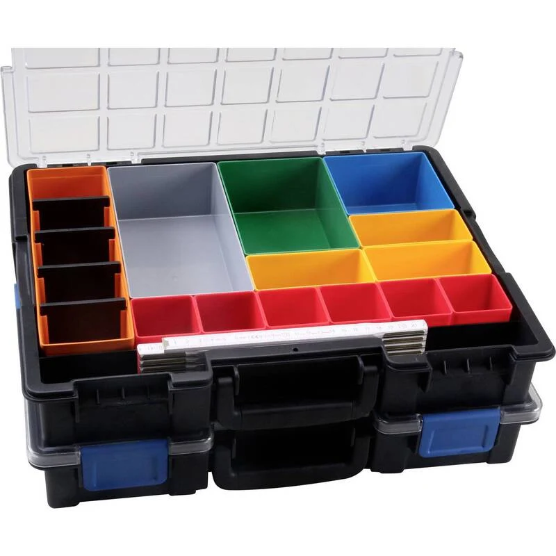 B-Ware Allit Sortimentskoffer EuroPlus Pro K44/36 Werkzeugkoffer 36 Fächer schwarz