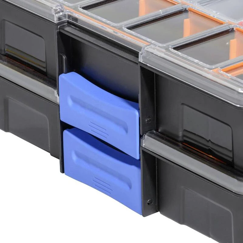 B-Ware Allit Sortimentskoffer EuroPlus Pro K44/36 Werkzeugkoffer 36 Fächer schwarz