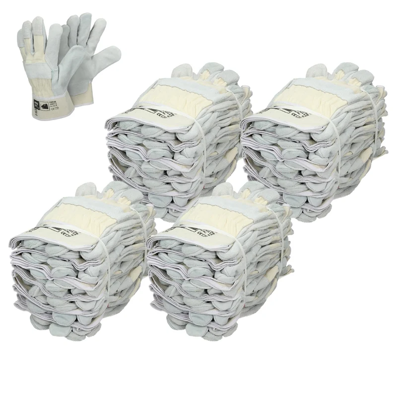 Handschuhe Rindspaltleder Natur 48 Paar M