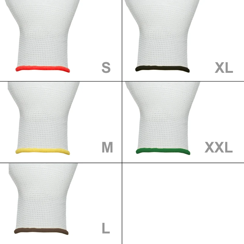 120 Paar Arbeitshandschuhe Nylongewebe mit PU-Beschichtung Größe 7-S Weiß