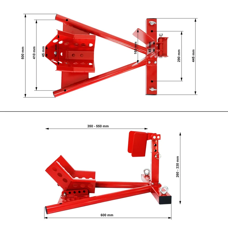 Motorradständer als Montagehilfe für Vorderrad 13“-17“ Zoll