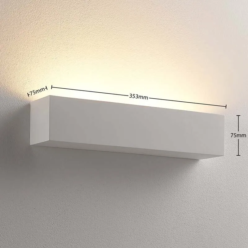 B-Ware Lindby Wandleuchte Santino LED Wandlampe dimmbar G9 bemalbar weiß 35x7,5cm