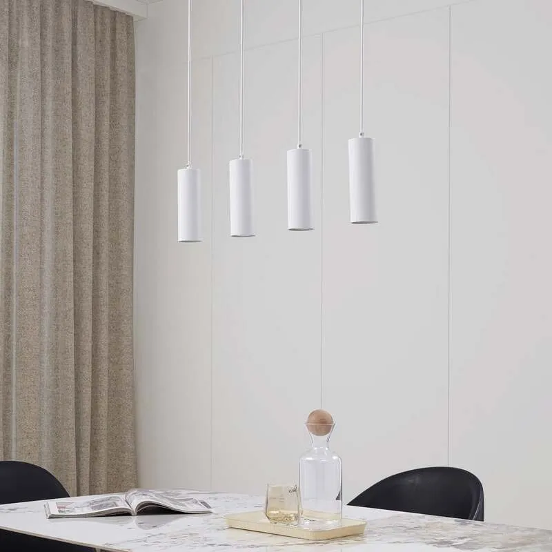 B-Ware Lindby Hängeleuchte Joffrey LED Pendelleuchte Lampe dimmbar weiß 76cm 4-flg
