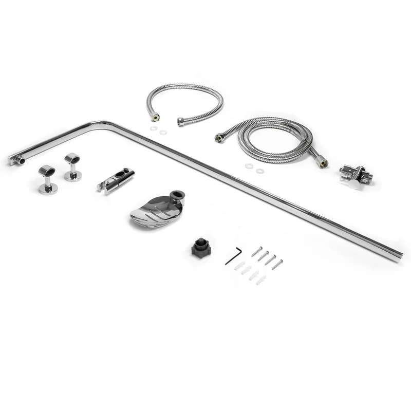 Duscharmatur 105 cm chrom für Regenduschen Oval