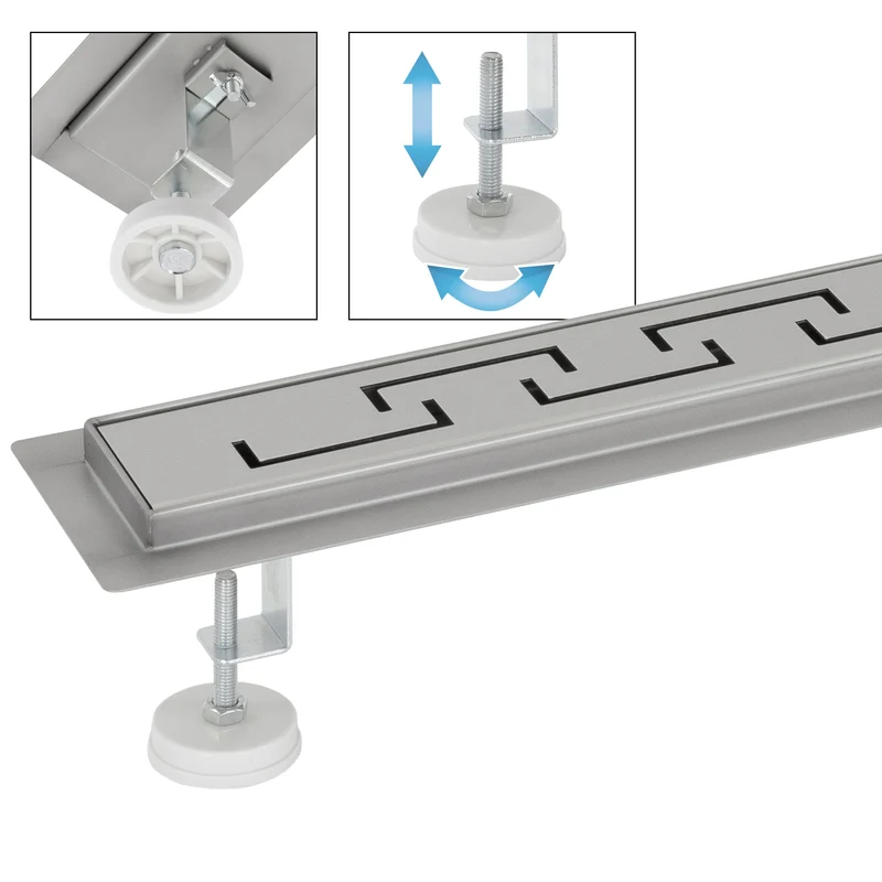 ML-Design Duschrinne geschlitzt 50cm Silber aus Edelstahl