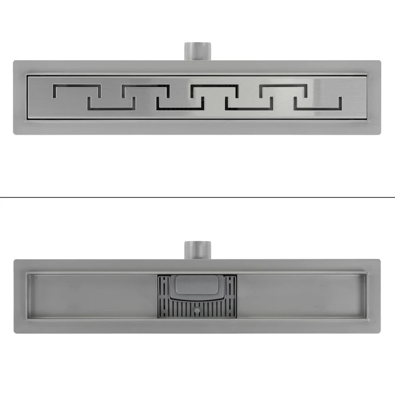 ML-Design Duschrinne geschlitzt 50cm Silber aus Edelstahl