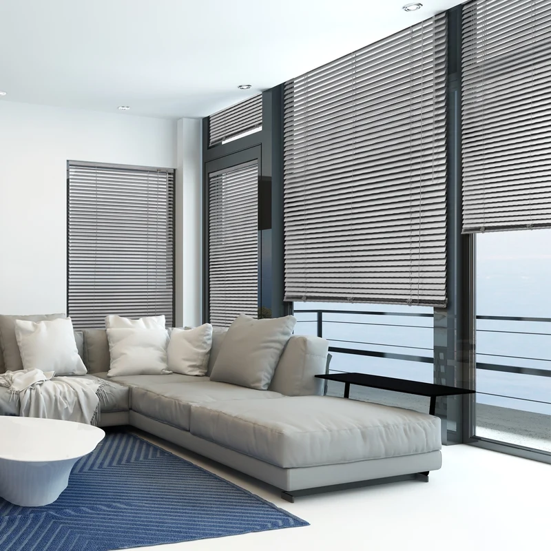 Aluminium Jalousie 120x220 cm Schwarz inkl. Montagematerial